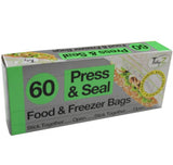 Press and Seal Food Bags - 60 Pack