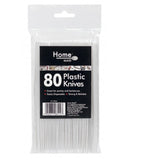 Disposable Plastic Knives - 80 Pack