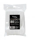 Disposable Plastic Spoons - 80 Pack