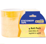 Clear Stationary Tape - 4 Pack