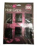 Black Hair Grips - 200 Pack