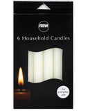 Household Candles 15cm - 6 Pack