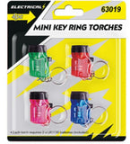 Mini Key Ring Torches - 4 Piece
