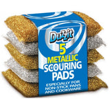 Metallic Scouring Pads - 5 Pack