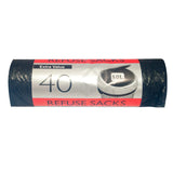 Black Refuse Sacks - 40 Pack