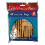 Wooden Pegs - 48 Pack