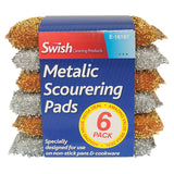 Metallic Scouring Pads - 6 Pack