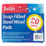 Soap Filled Steel Wool Pads - 20 Pack