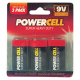 9V Batteries Heavy Duty - 3 Pack