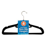 Black Velvet Clothes Coat Hangers - 3 Pack