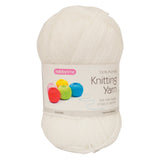 White Acrylic Knitting Yarn 100g
