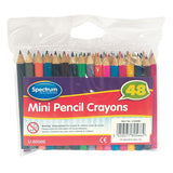 Mini Pencil Crayons - 48 Pack