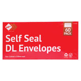 White Self Seal DL Envelopes - 60 Pack