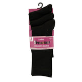 Ladies Trouser Stretch Socks 4-6 - Black - 3 Pack