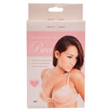 Padded Satin Lace Bra - Nude