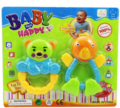 Colourful Animal Rattles -  2 Pack
