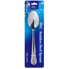Stainless Steel Spoons - 6 Pack