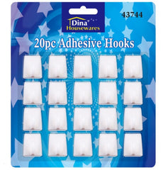 Adhesive Hooks  - 20 Pack