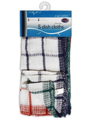 Checked Dish Cloths - 5 Pack