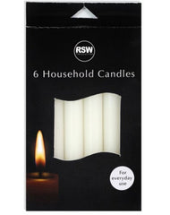 Household Candles 15cm - 6 Pack
