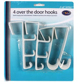 Over The Door Hooks  - 4 Pack