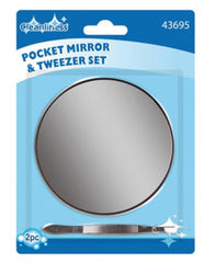 Pocket Mirror and Tweezer Set