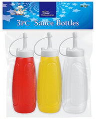 Catering Sauce Bottles  - 3 Pack