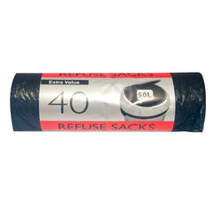 Black Refuse Sacks - 40 Pack