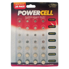 Button Cell Batteries - 28 Pack