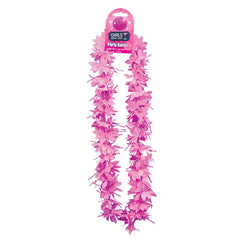 Pink Flower Garland With Tinsel